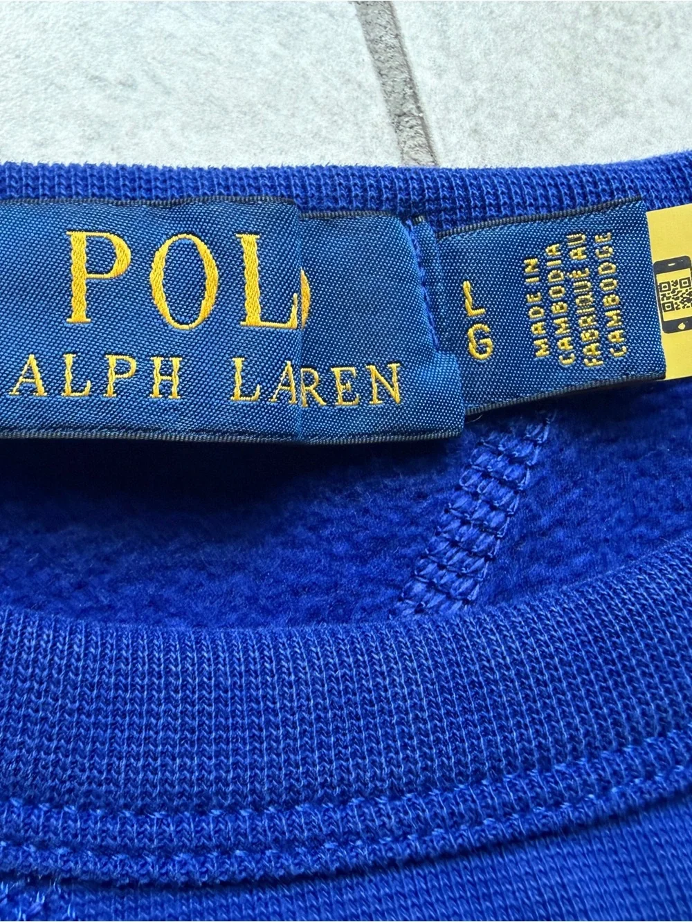 Ralph Lauren Polo Royal Blue Sweatshirt with Multicolor Logo
